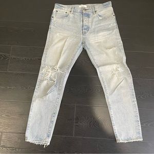 Moussy Vintage tapered distressed jeans, size 28